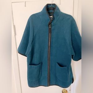 Old Navy Sea Blue Zip-up Oversized Jacket - Medium